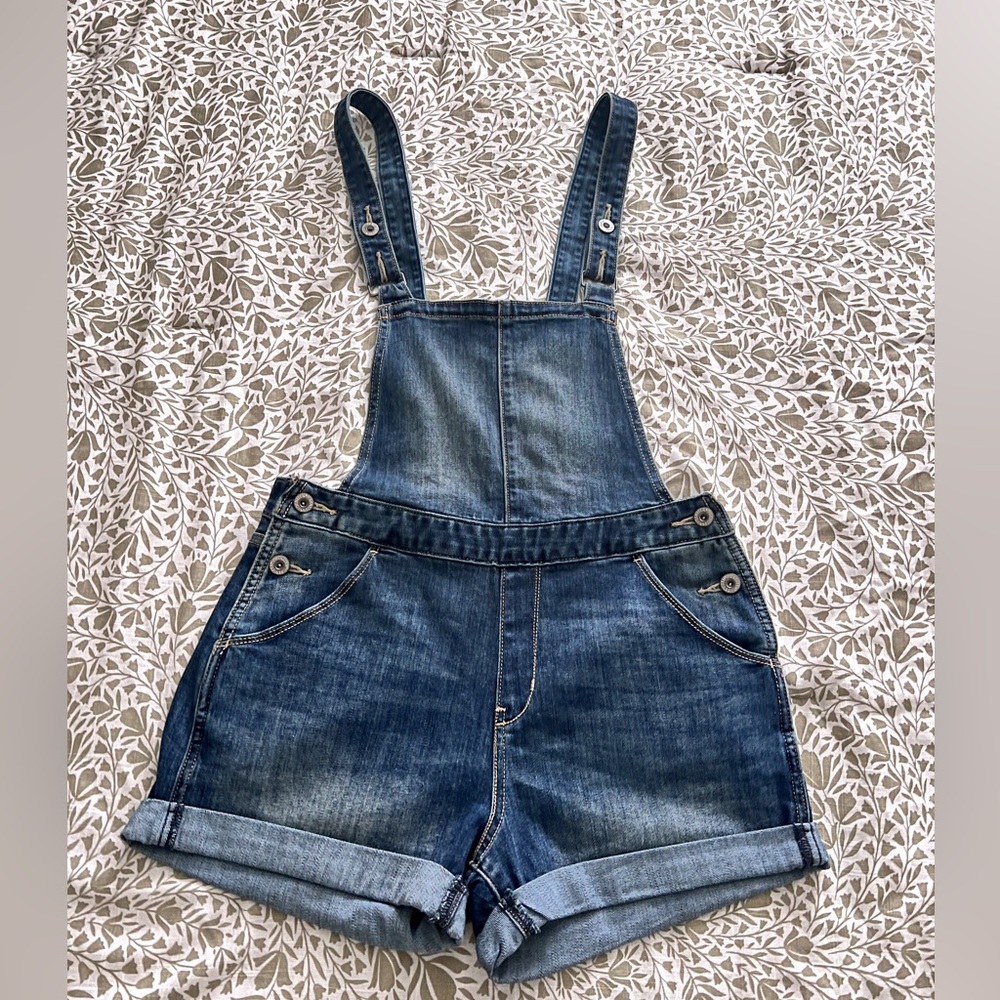 Denim Overall Shorts